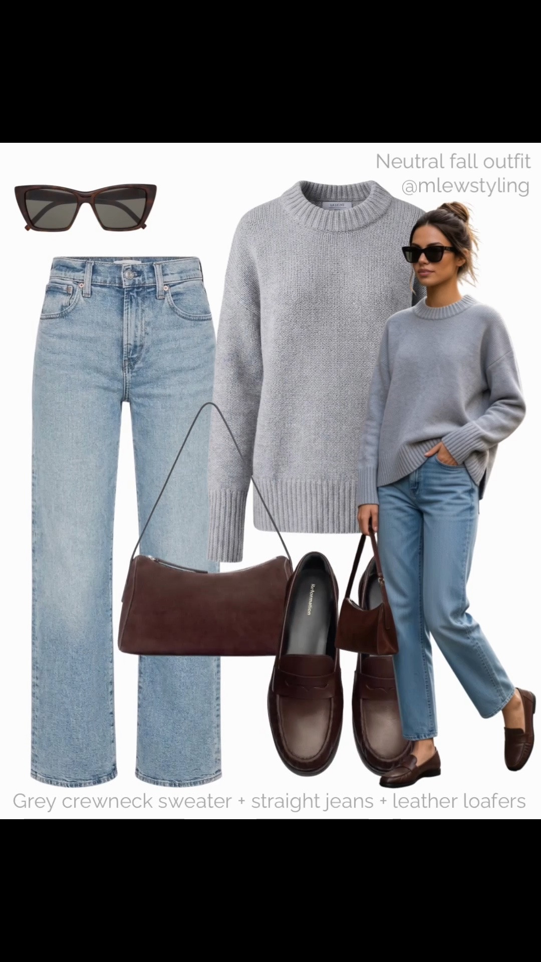 Grey sweater outfit edit 🩶

Tags: neutral fall outfit, casual workwear, office outfit, crewneck knit, light wash jeans, leather loafers, suede bag, ballet flats, cuffed denim, autumn outfit formulas

#LTKjeans #LTKfall #LTKworkwear