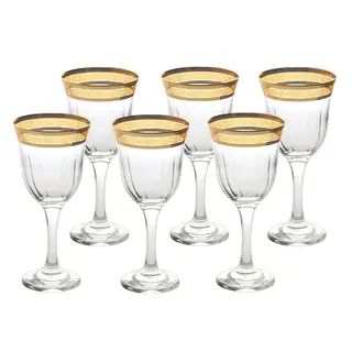 Red Wine Set of 6 Melania Collection Amber | Bed Bath & Beyond