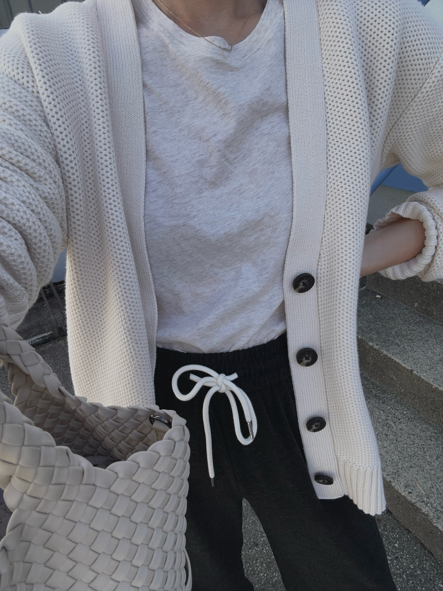 Spring cardigan. I’m in xs. Fits oversized