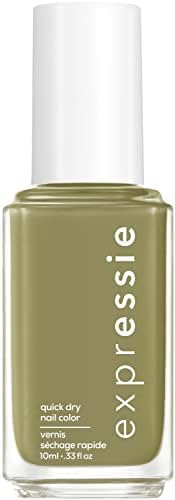essie expressie Quick-Dry Vegan Nail Polish, Precious Cargo-Go!, Olive Green, 0.33 Ounce | Amazon (US)