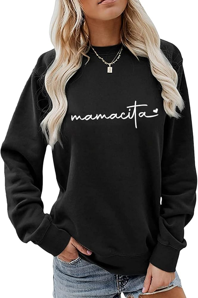 ARTECE Mamacita Sweatshirt, Mama Sweatshirt, Mom Shirt Gifts Women Crewneck Pullover Tops Mexican... | Amazon (US)