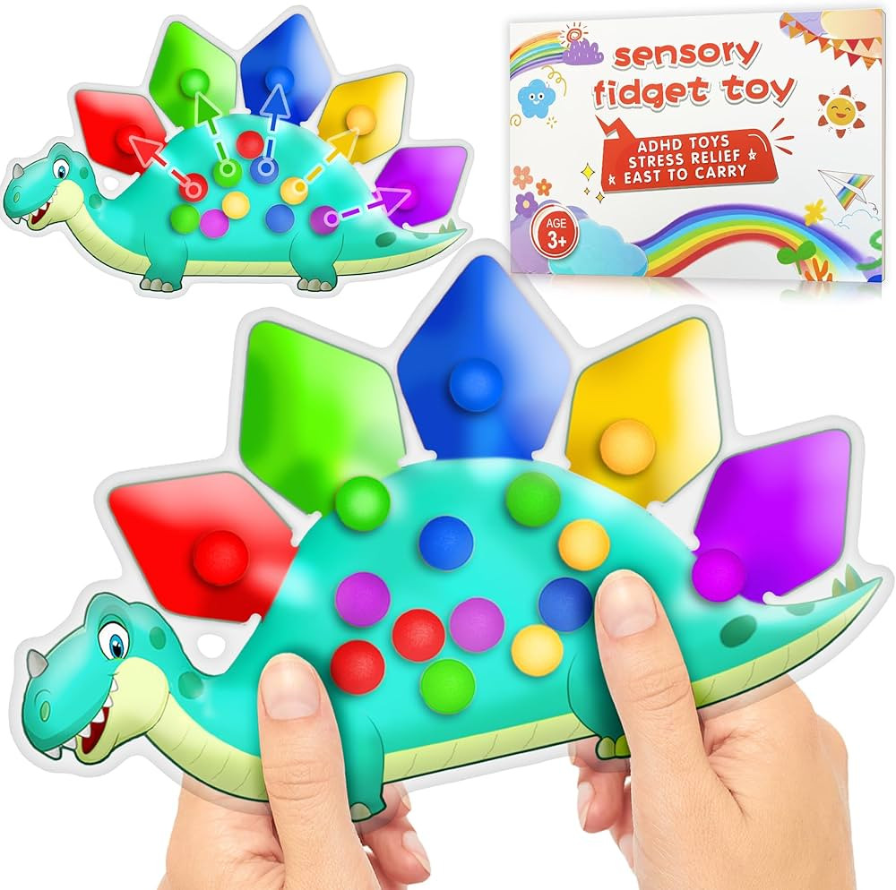 Dinosaur Color Sorting Sensory Toy Gift for Toddler Activities Fine Motor Matching Game Roadtrip ... | Amazon (US)