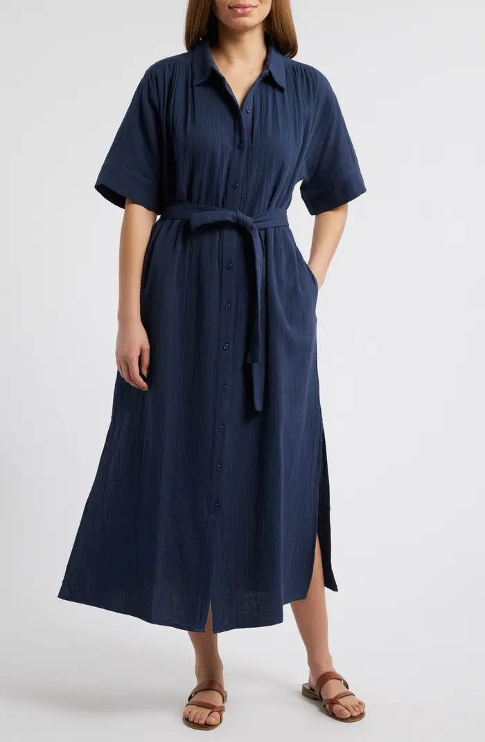Belted Maxi Shirtdress | Nordstrom