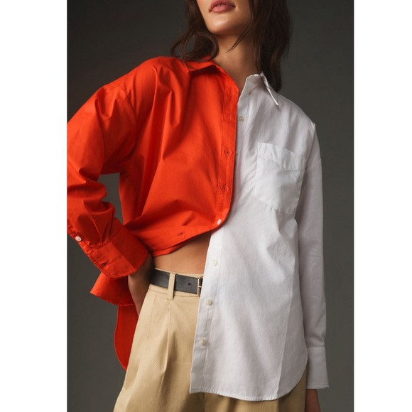 NWT Anthropologie Bennett Buttondown Shirt Colorblock Edition | Poshmark