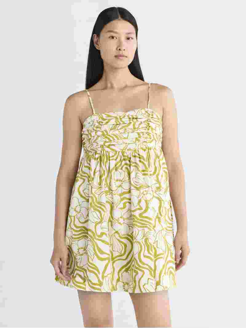Free Assembly Women's Pleated Cotton Mini Dress, Sizes XS-XXXL | Walmart (US)