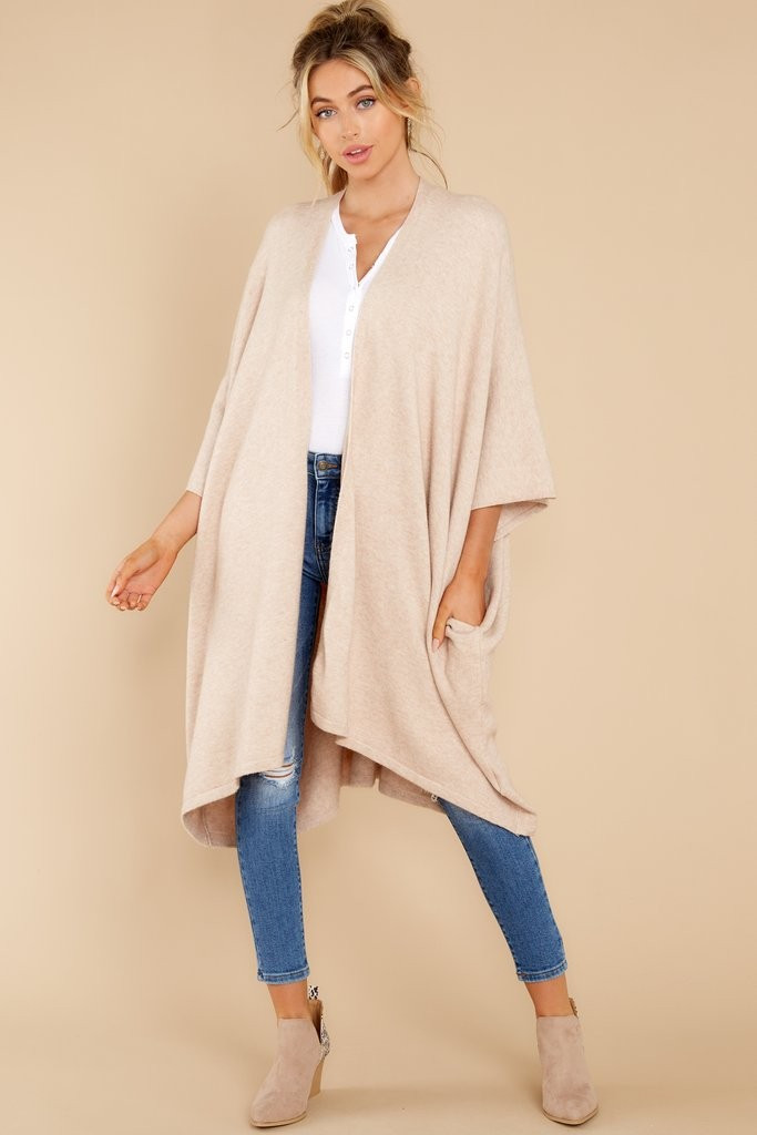 Carefree Days Beige Cardigan | Red Dress 