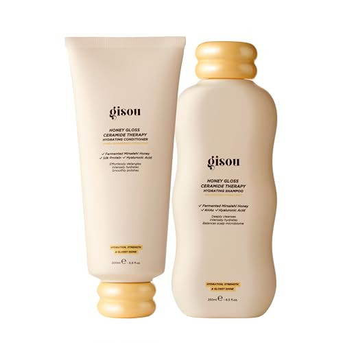 Gisou Honey Gloss Hair Wash Duo - Hydrating Shampoo & Conditioner with Fermented Mirsalehi Honey, Biomimetic Ceramides & Hyaluronic Acid, Strength & Glossy Shine, For All Hair Types | Amazon (US)