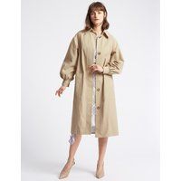 Limited Edition Cotton Rich Puff Sleeve Trench Coat | Marks & Spencer (UK)