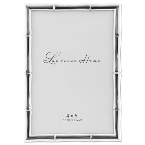 Lawrence 710146 Silver Metal Bamboo 4x6 Picture Frame | Amazon (US)