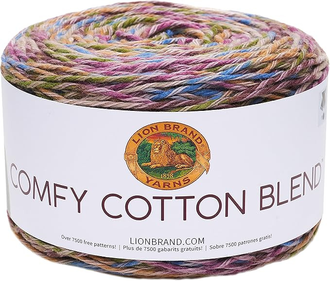 Lion Brand Yarn Comfy Cotton Blend Yarn, Stained Glass | Amazon (US)