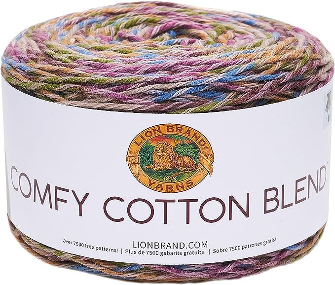 Lion Brand Yarn Comfy Cotton Blend Yarn, Stained Glass | Amazon (US)