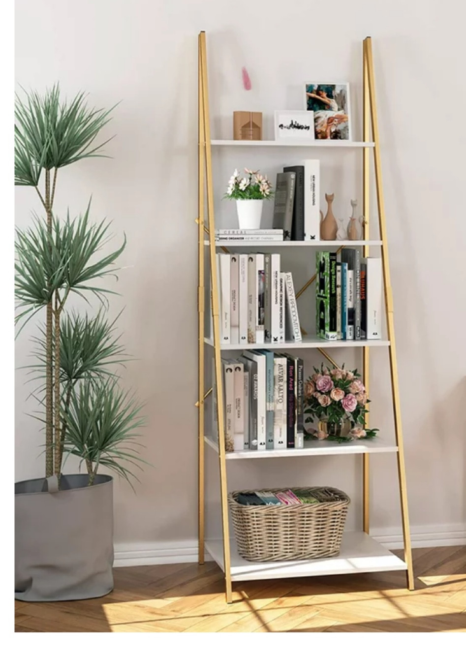 A bookshelf that is Aesthetically please and on sale?! Yes please! #goldbookshelf #minimalistic #ltklabordaysale #booknerd #bookshelves #aesthetic 

#LTKunder100 #LTKhome #LTKSale