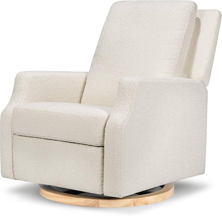 Namesake Crewe Recliner and Swivel Glider in Ivory Boucle with Light Wood Base, Greenguard Gold C... | Amazon (US)