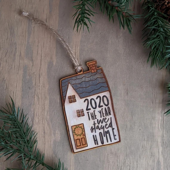 2020 The Year We Stayed Home House Ornament - Farmhouse Covid Coronavirus Pandemic Christmas Orna... | Etsy (US)