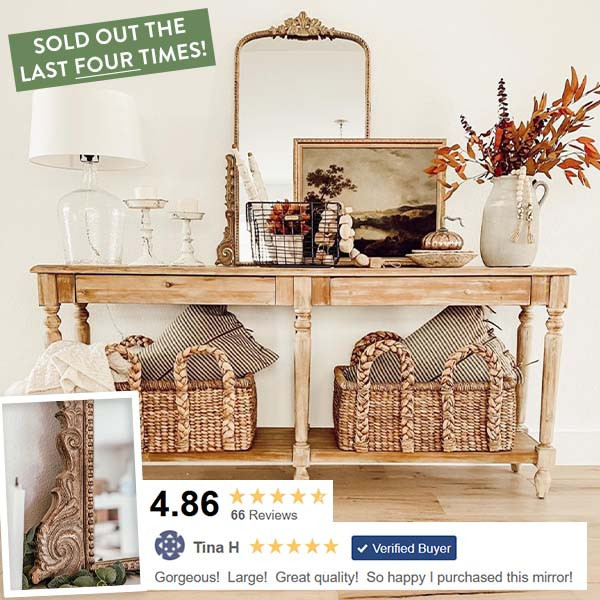 GOLD MIRROR | ORNATE GLEAMING | Decor Steals