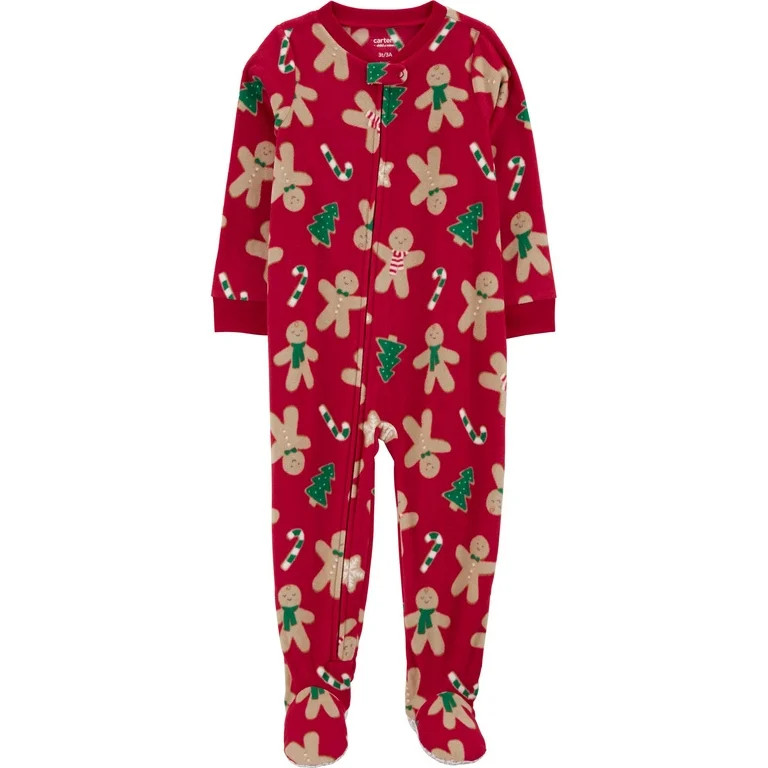 Carter's Child of Mine Baby and Toddler Holiday Pajama, One-Piece, Sizes 0/3M-5T | Walmart (US)