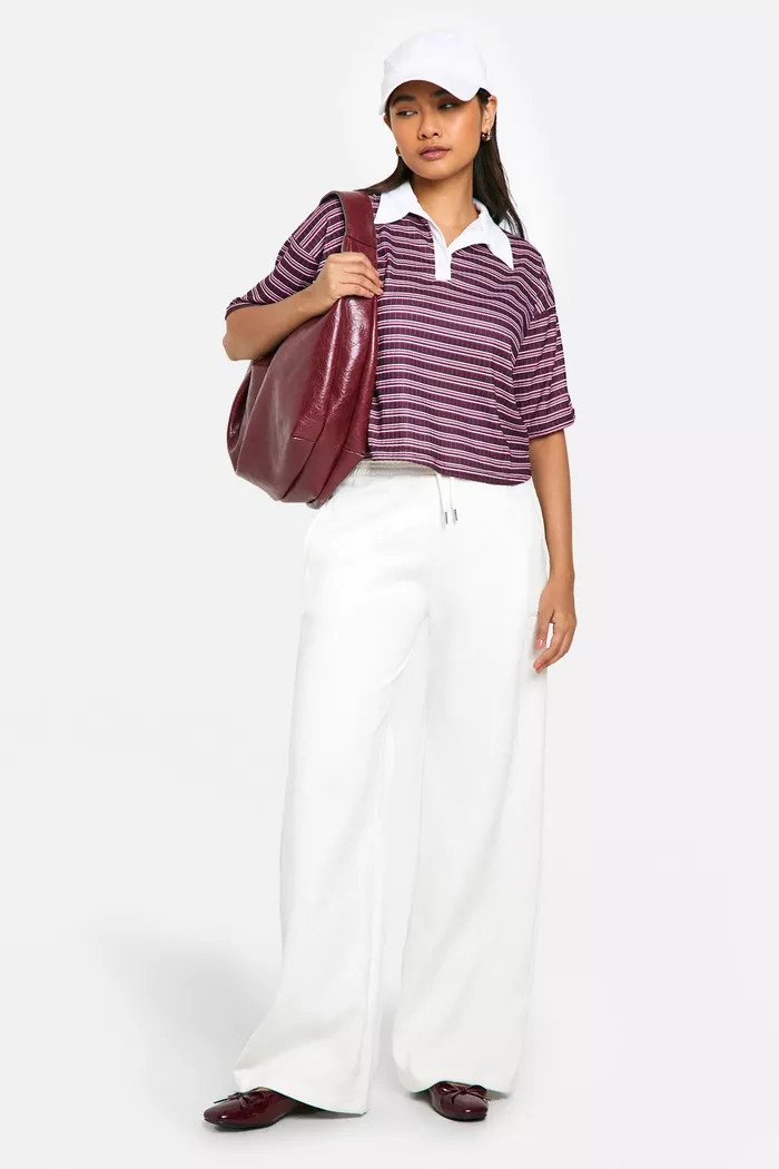 Striped Boxy Rugby Top | boohoo (US & Canada)