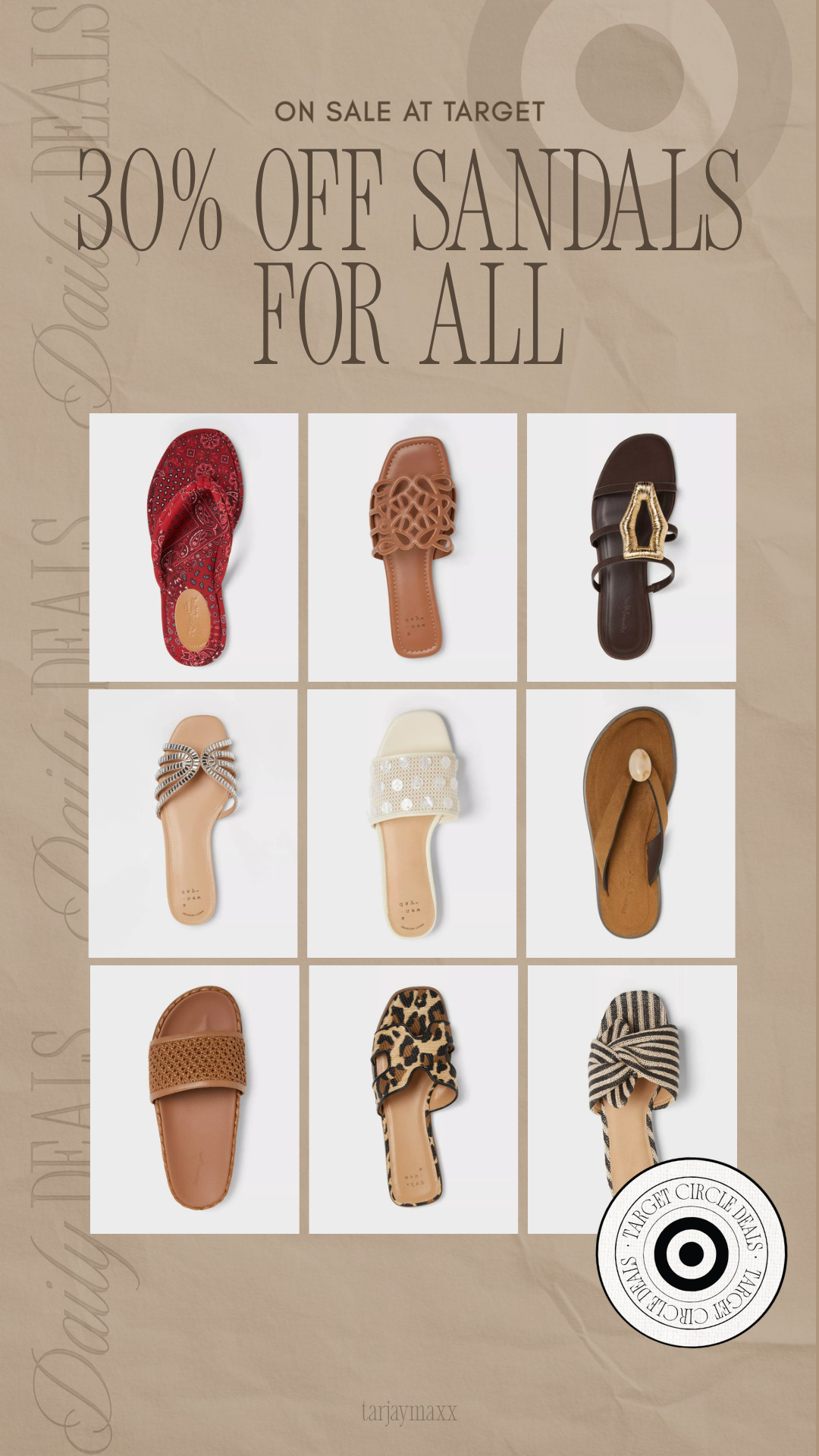 Target Memorial Day sale started early and the sandal selection is actually SO good 👡 From everyday neutral slides to vacation ready styles, these are the kinds of comfy summer shoes that end up selling out before the long weekend even starts. The 30% off deal runs through 5/25 and there are so many cute options for beach trips, errands, concerts, and casual summer outfits. wedding guest dress summer, summer outfits, summer dresses, country concert outfits, graduation guest outfits, date night outfits, memorial day outfit, plus size fashion, vacation outfits beach, business casual workwear
 

 #LTKootd #LTKSeasonal #LTKWorkwear