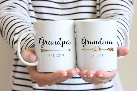 Grandparents Mugs, Grandma Mug, Pregnancy Reveal to Grandparents, Future Grandma, New Grandparent... | Etsy (US)