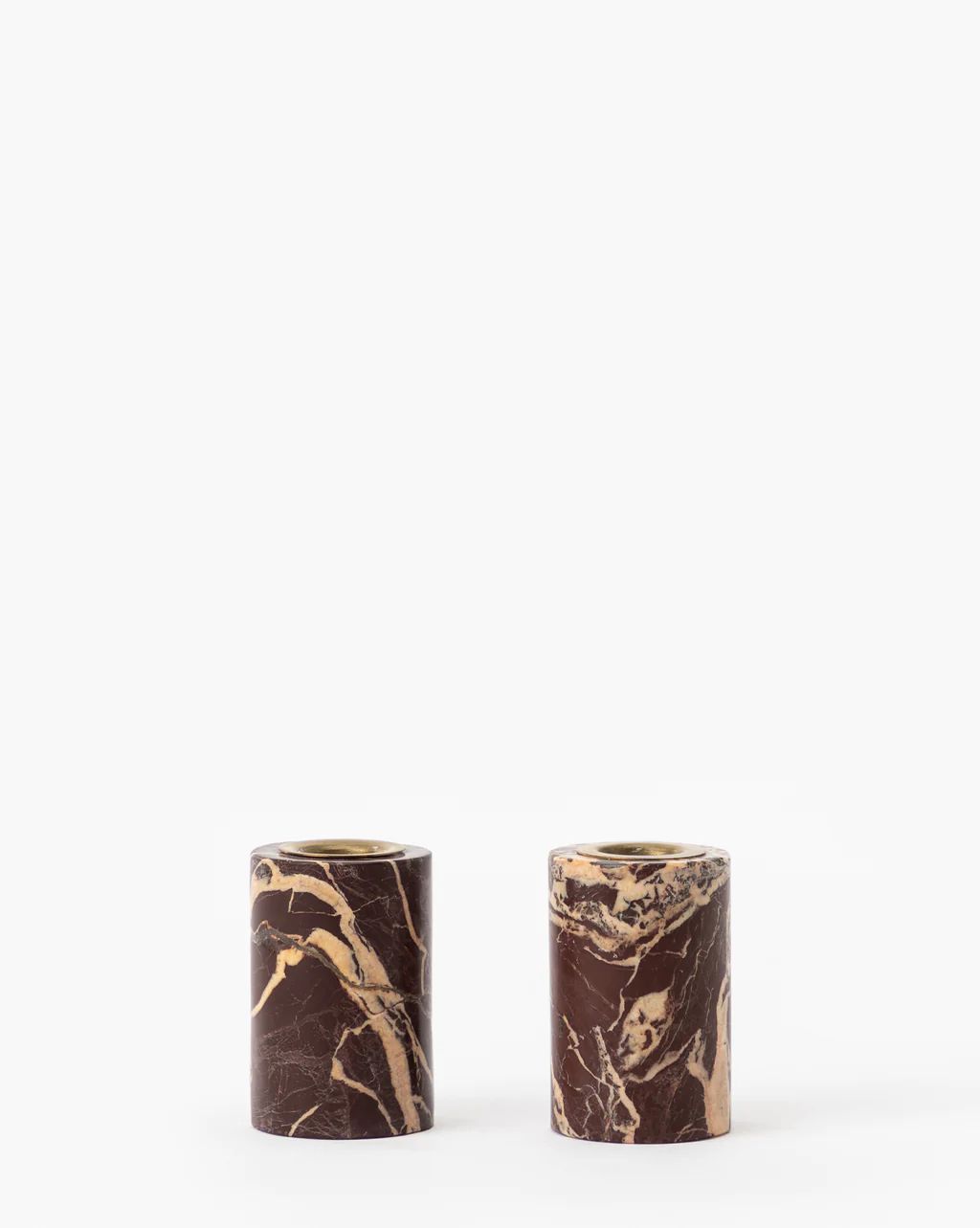 Perrin Marble Taper Holders (Set of 2) | McGee & Co.