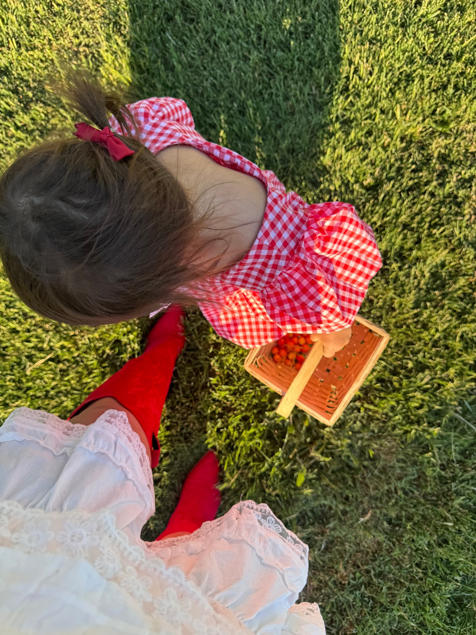 Mommy &amp; me, gingham, farm, pumpkin patch, fall, girl, toddler 