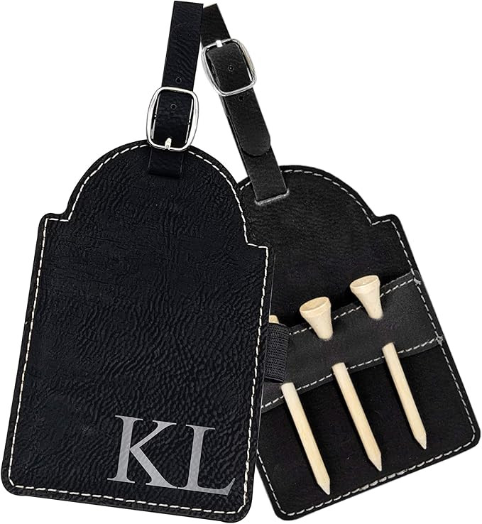 Personalized Golf Bag Tag with Tees, Customized Leather Golf Luggage Accessories with Custom Name... | Amazon (US)