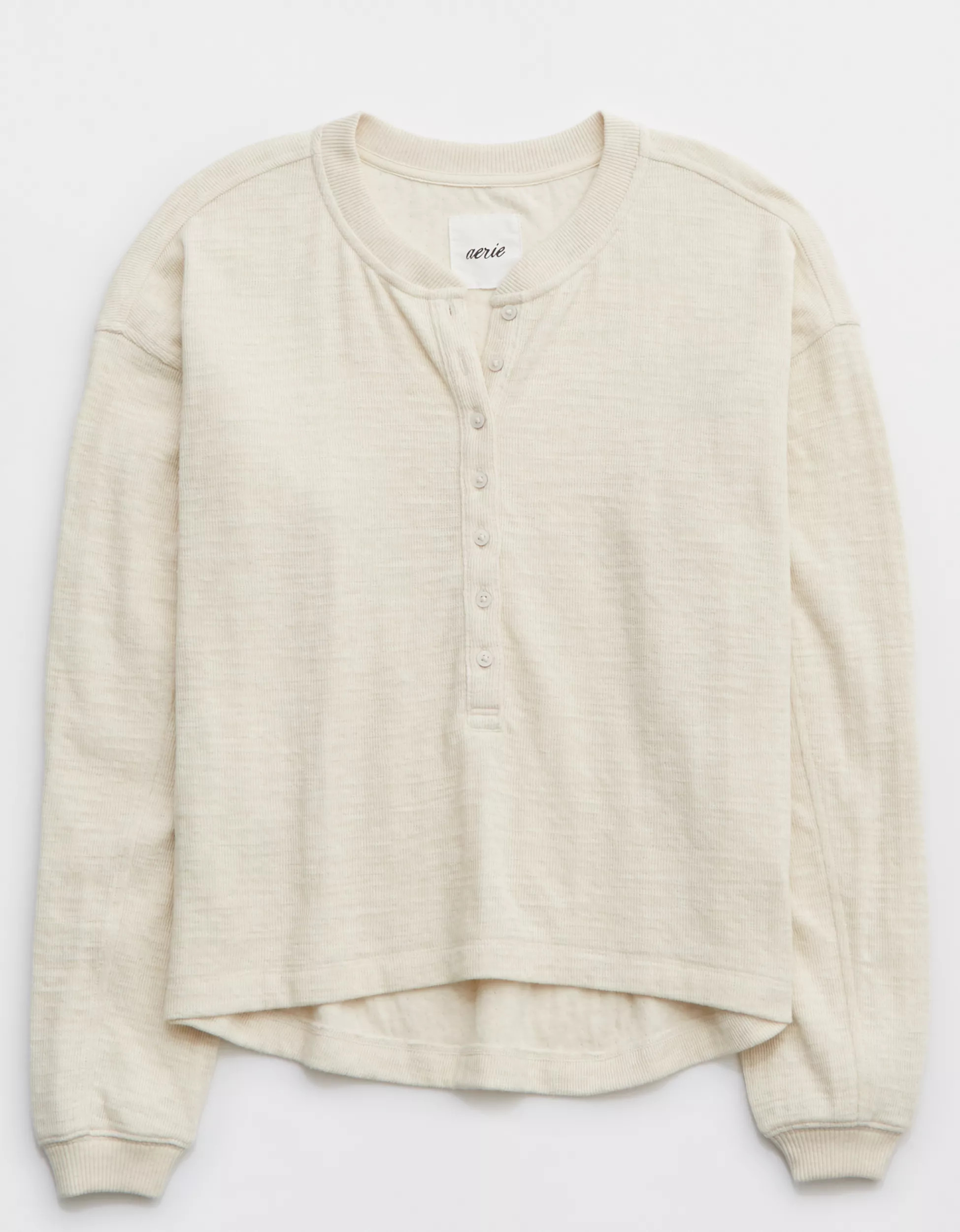 Aerie Henley Light Weight Sweatshirt | Aerie