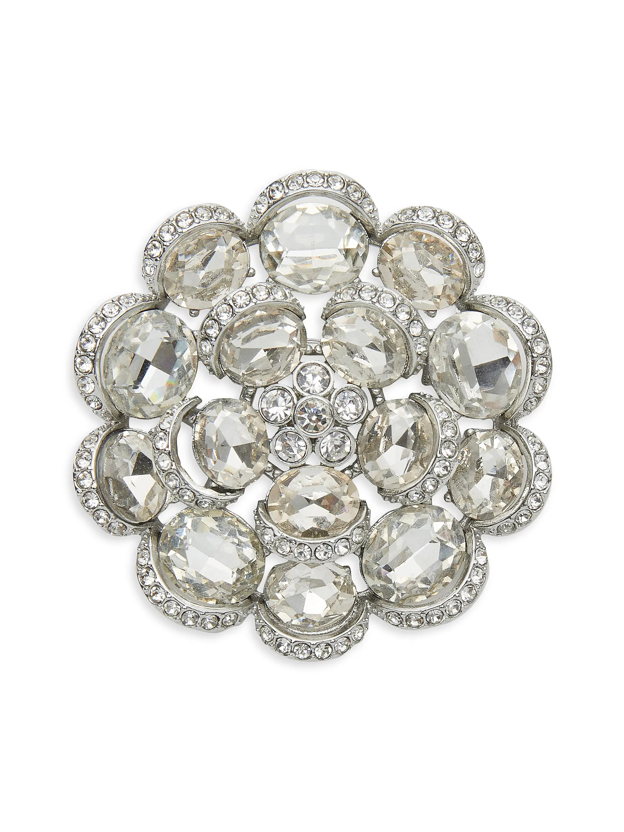 Lele SadoughiRose Silvertone & Crystal Brooch | Saks Fifth Avenue
