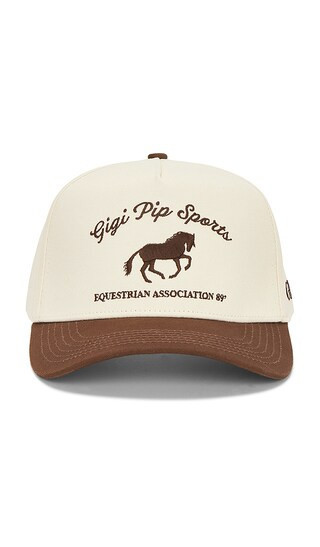 Gigi Pip Sports Trucker Hat in Brown. | Revolve Clothing (Global)