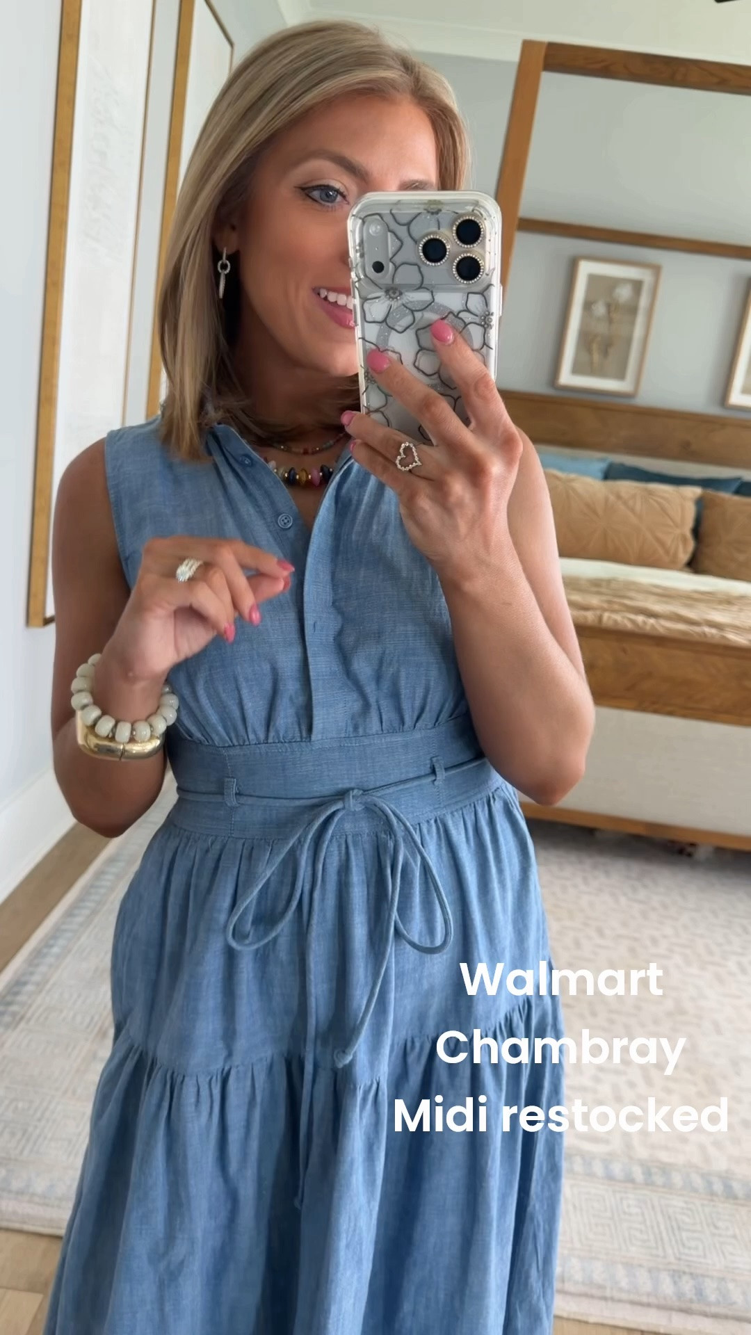 This Walmart chambray dress is one of those effortless pieces you’ll reach for all summer long! 💙 The flattering tie waist, lightweight fabric, and classic midi length make it perfect for everything from church and brunch to vacations, date nights, and family photos.

Paired with gold sandals and colorful accessories, it’s an easy outfit that looks polished without even trying. Comfortable, timeless, and such a great Walmart fashion find!

#walmartfashion #walmartdress #walmartfinds #walmartstyle #summerdress #chambraydress #mididress #casualchic #everydayfashion #affordablefashion #vacationstyle #brunchoutfit #churchoutfit #summerstyle #ootd #fashionfinds #lookforless #styleinspiration #momstyle #summerwardrobe

#LTKootd #LTKPetite