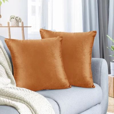 Adel Pillow Cover Mercer41 Color: Rust, Size: 24" x 24 | Wayfair North America