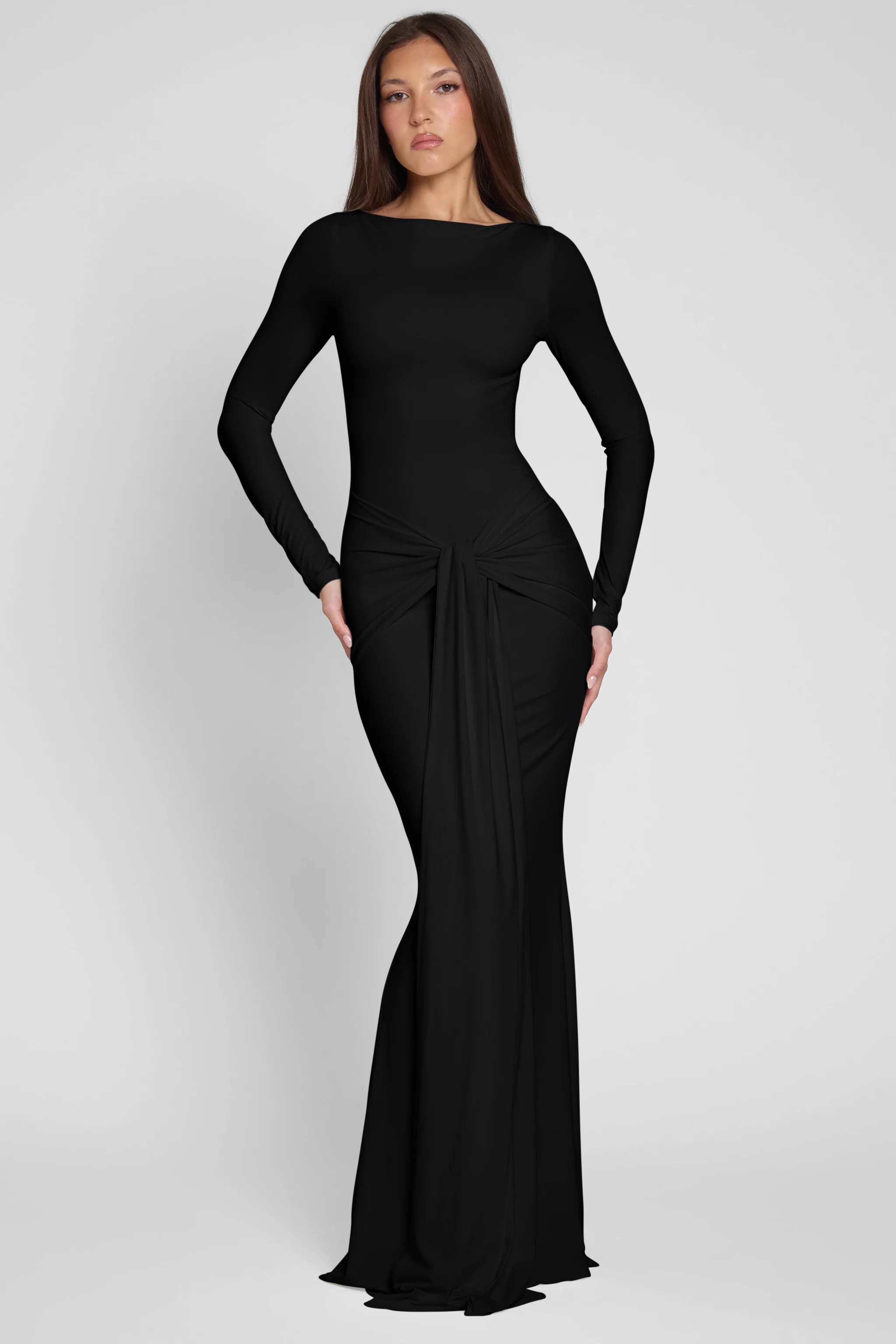 Oasis Knot Maxi Dress - Black | LEAU (US)