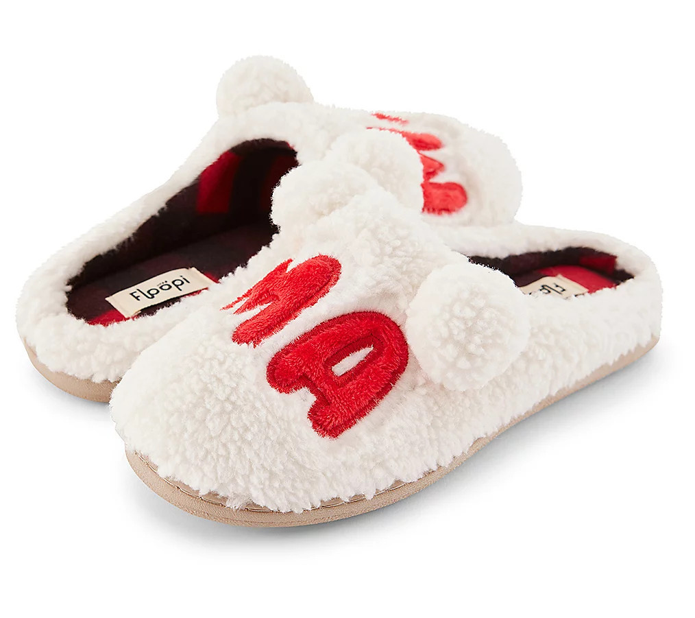 Floopi Family Set Faux Sherpa Ladies ""MAMA"" Clo g Slipper | QVC
