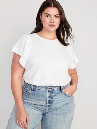 Flutter-Sleeve Paneled T-Shirt for Women | Old Navy (US)