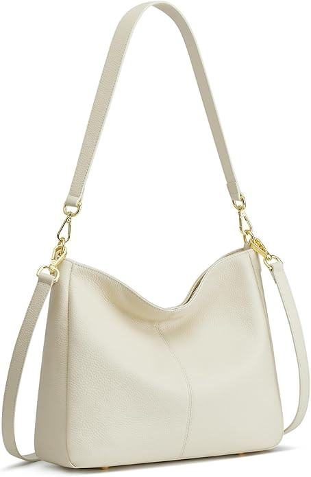 Kattee Leather Purses for Women, Hobo Crossbody Bag for Women, Slouchy Shoulder Handbags with 2 S... | Amazon (US)