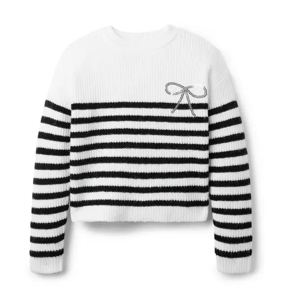 Sparkle Striped Bow Sweater | Janie and Jack