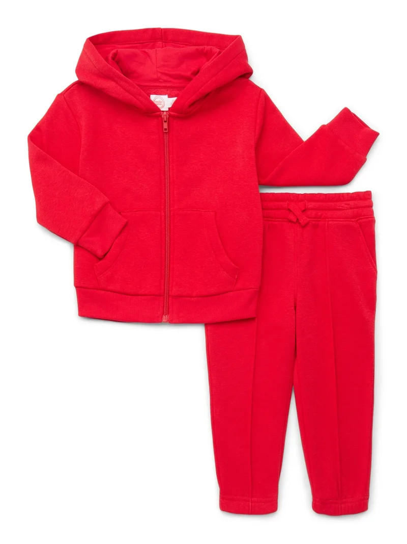Wonder Nation Toddler Boys Hoodie and Pants Fleece Set, 2-Piece, Sizes 12M-5T | Walmart (US)