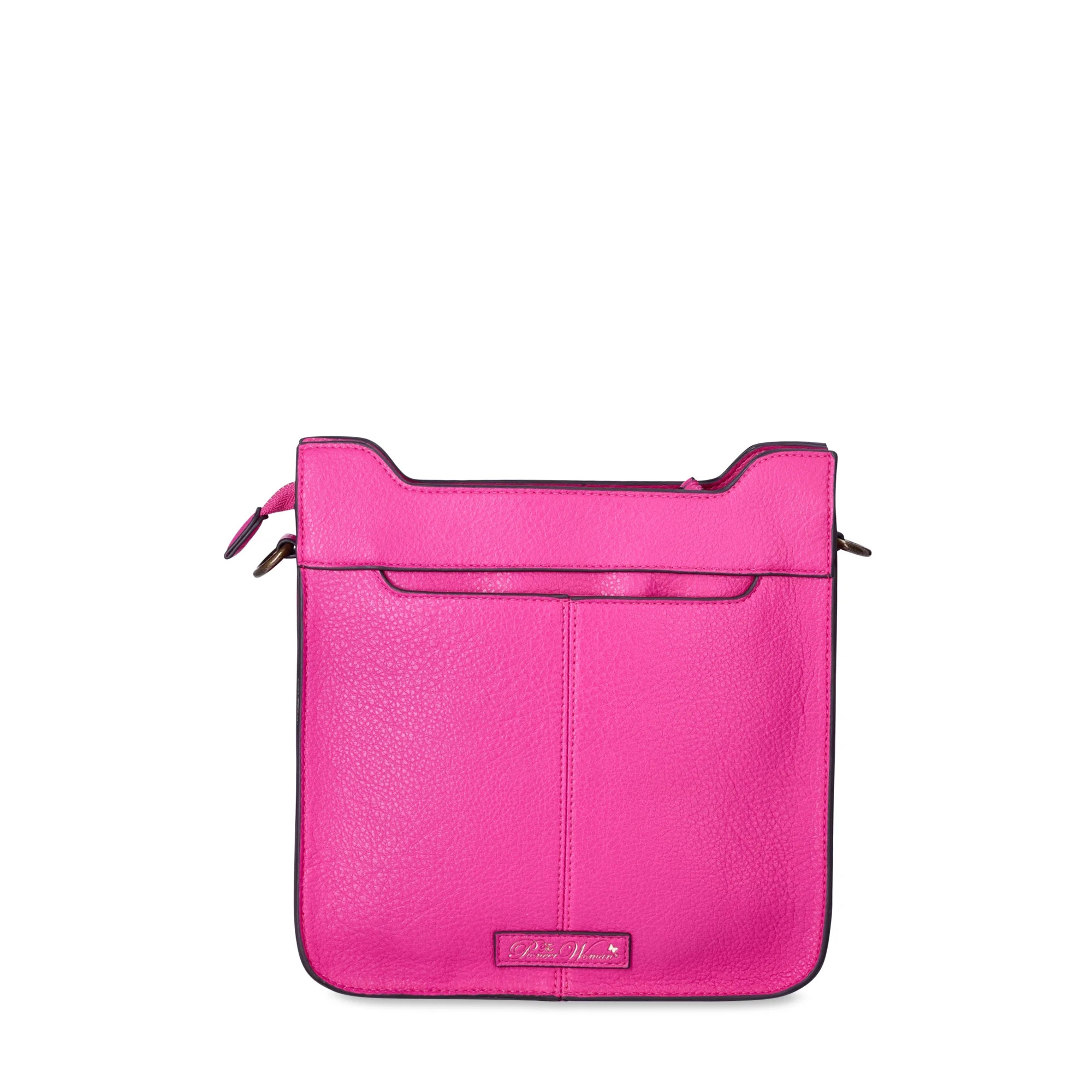 The Pioneer Woman Josie Medium Crossbody Handbag with Guitar Strap, Festival Fuchsia, Women’s | Walmart (US)
