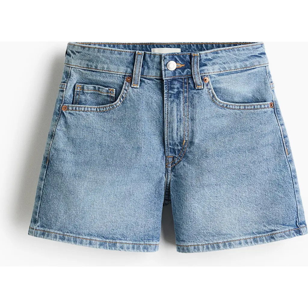H&M Denim Shorts in Light Denim Blue at Nordstrom, Size 10 | Nordstrom