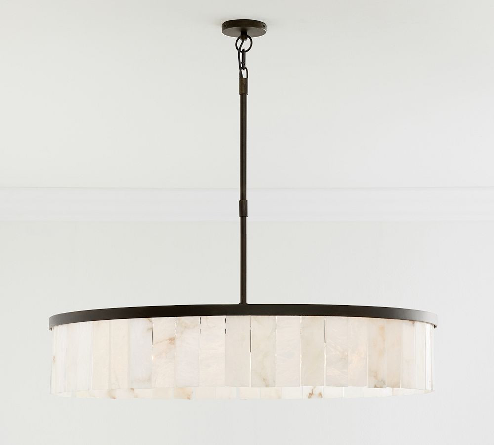Windham Alabaster Tile Round Chandelier | Pottery Barn (US)