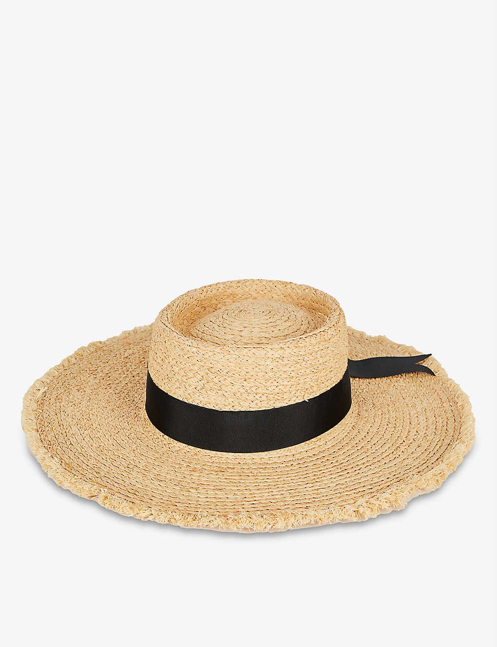 Ventura grosgrain-trimmed straw hat | Selfridges