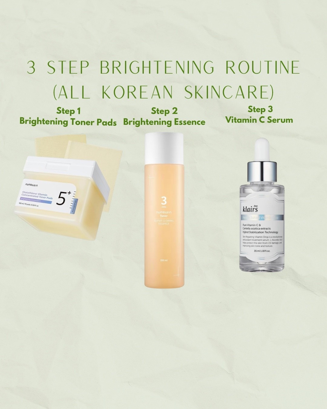 3 step brightening skincare routine 

#LTKFindsUnder100 #LTKBeauty