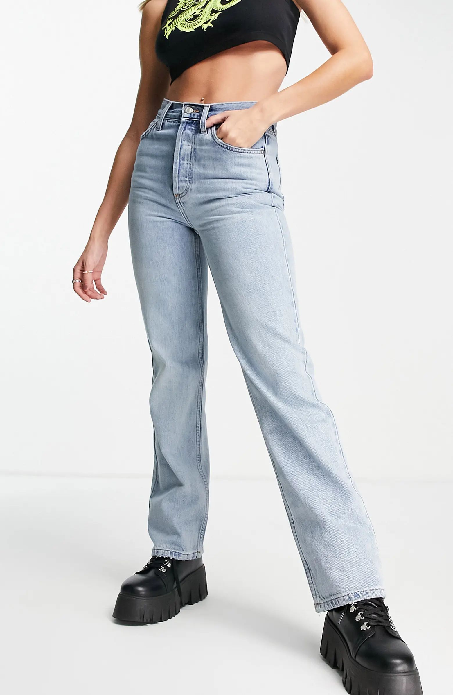 Topshop Women's Kort Organic Cotton Blend Jeans | Nordstrom | Nordstrom