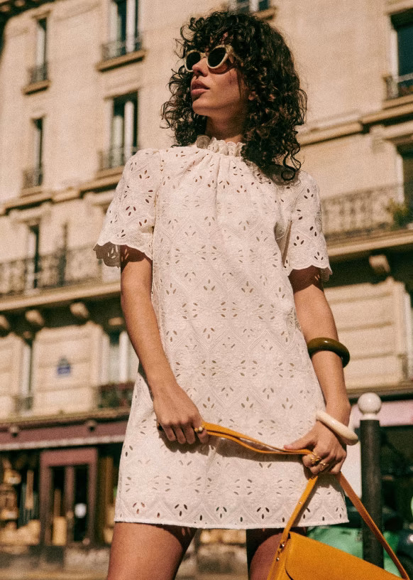 Louison Dress - Ecru - Organic Cotton - Sézane | Sezane Paris