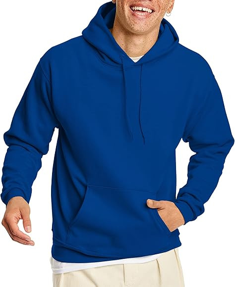 Hanes Men's Sweatshirt, EcoSmart Fleece Hoodie, Cotton-Blend Fleece Hooded Sweatshirt, Plush Flee... | Amazon (US)
