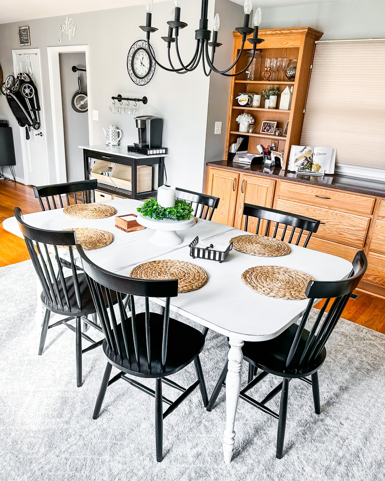 Something about the hyacinth chargers mixed with the black dining chairs! 👌🏼 

#diningroomdecor
#hyacinthchargers
#farmhousediningroom

#LTKfindsunder50 #LTKhome #LTKxPrime