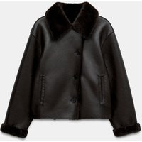 Zara - Reversible Double-Faced Jacket - Brown - M - Woman | Zara UK