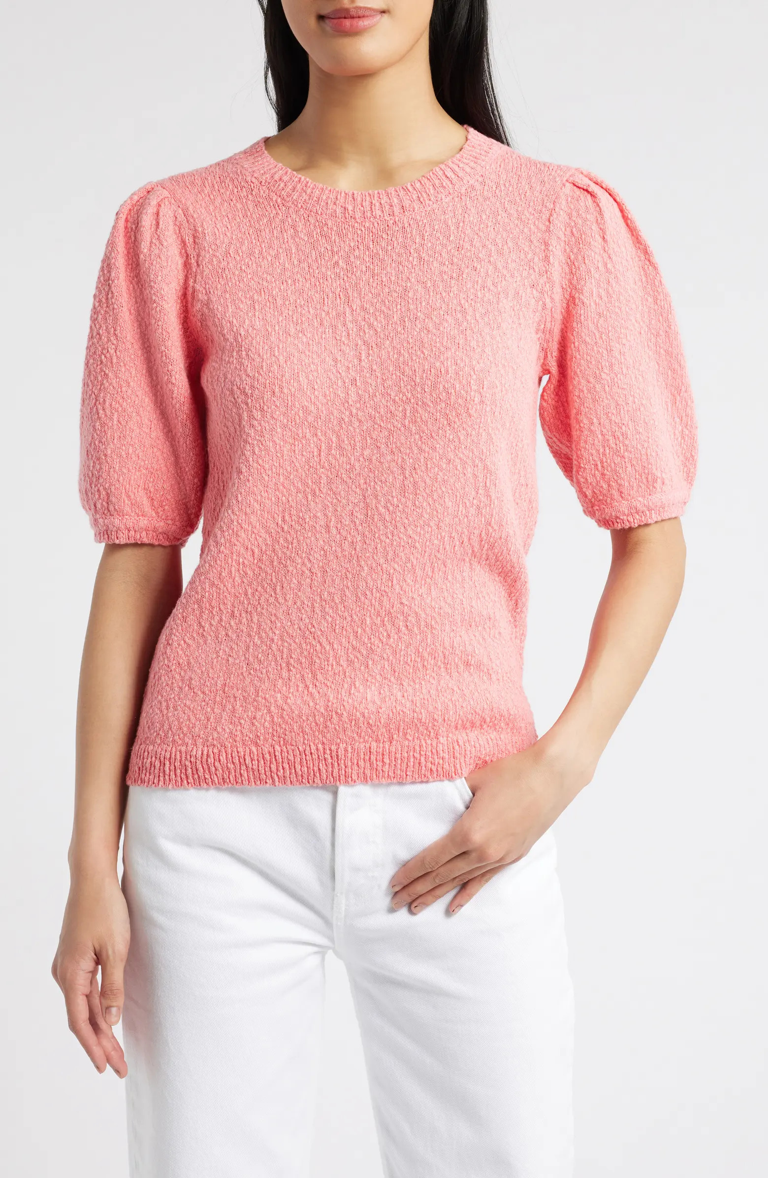 Novelty Short Sleeve Cotton Sweater | Nordstrom