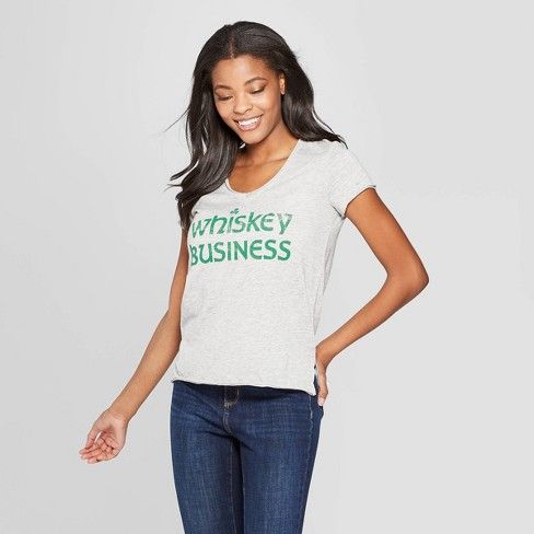 Women's Short Sleeve Whiskey Business Graphic T-Shirt - Grayson Threads - Gray | Target