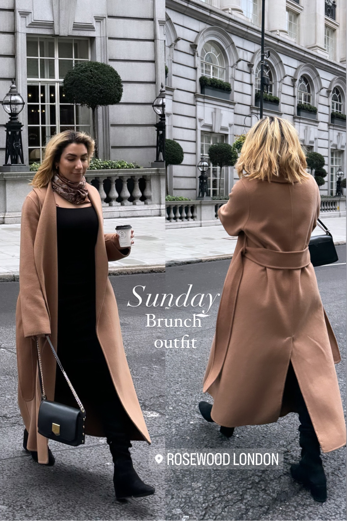 Great every day or weekend look. Perfect for coffee dates, lunch and brunch with friends and family ✨☕️
.
.
.
#camelcoat #blackdress #lbd #blackbag #blackhandbag #silkscarf #scarf #ootd #lotd #brunchlook #bruchoutfit #brunch #weekendoutfit #weekendlook #blackboots #blacksockboots 

#LTKSeasonal #LTKfamily #LTKstyletip